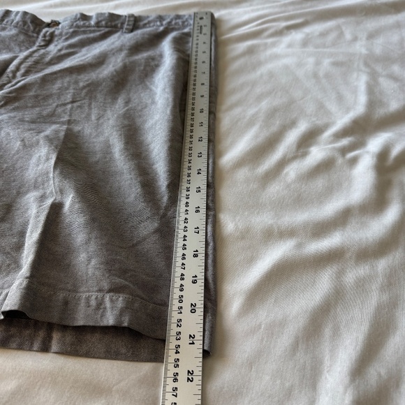 Haggar Men's 40 Lightweight Linen Blend Chino Walking Shorts‎ Gray Golf Preppy - Picture 14 of 15
